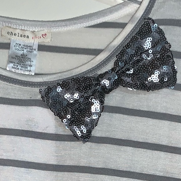 “Chelsea Girls” Girls Striped tee 3/4 Sleeve NIP☘️ - Picture 4 of 8